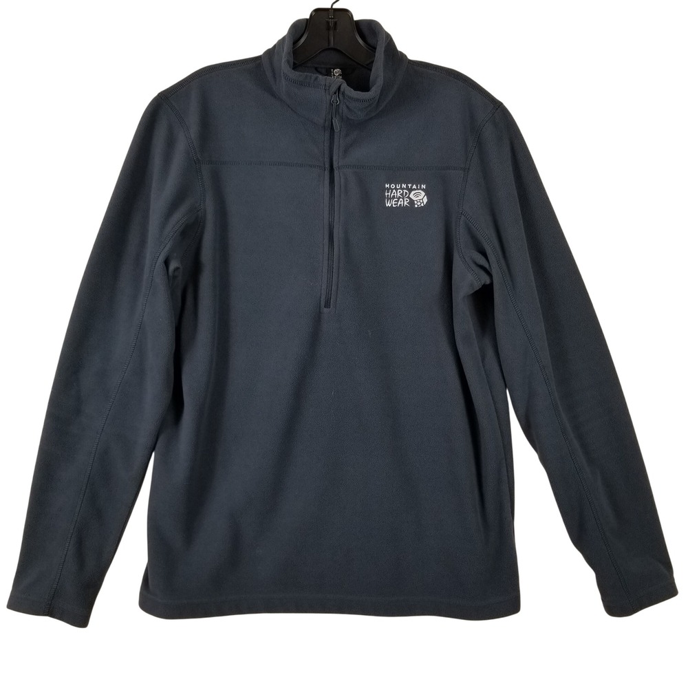 Mountain Hardwear Microchill 2.0 Quarter‎ Zip Fleece Pullover Mens Medium Gray